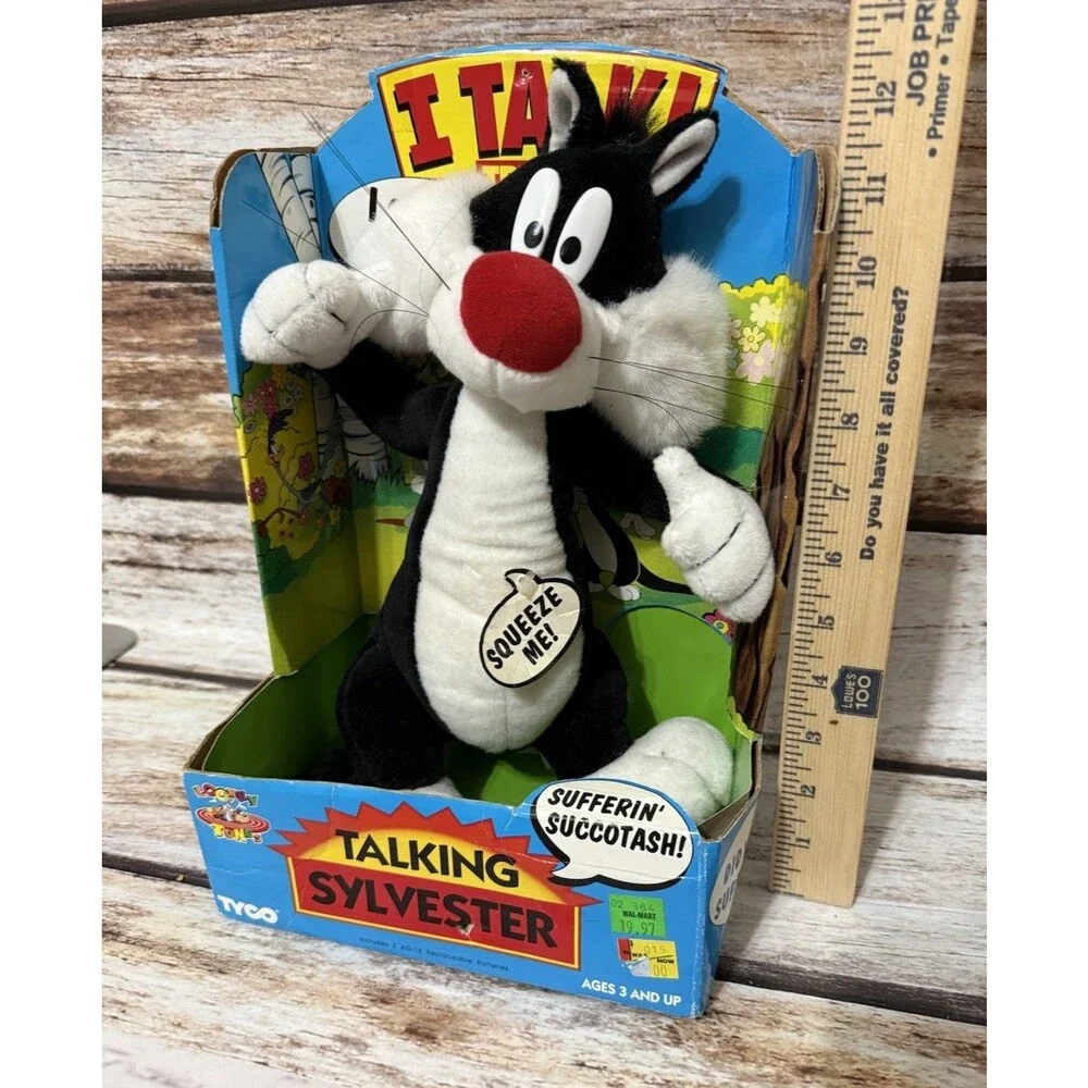 Vintage 1994 Tyco Looney Tunes Plush Sylvester NEW